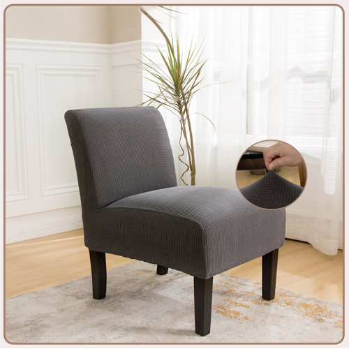 Ebern Designs Washable Stretch Fabric Armless Chair Cover Slipper Chair And Dining Chair Cover